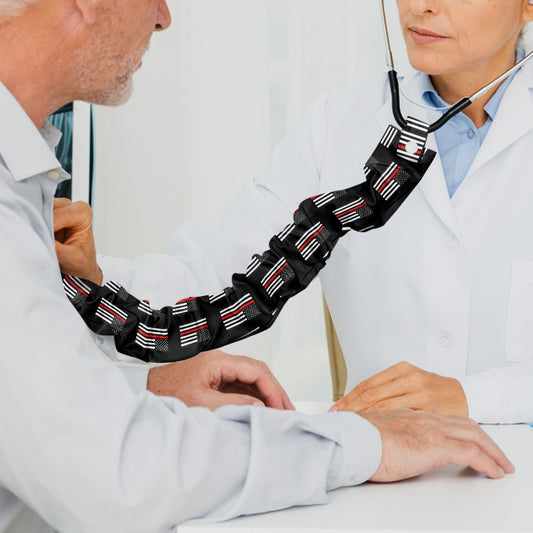 Thin Red Line Flag Inspired Stethoscope Protective Cover