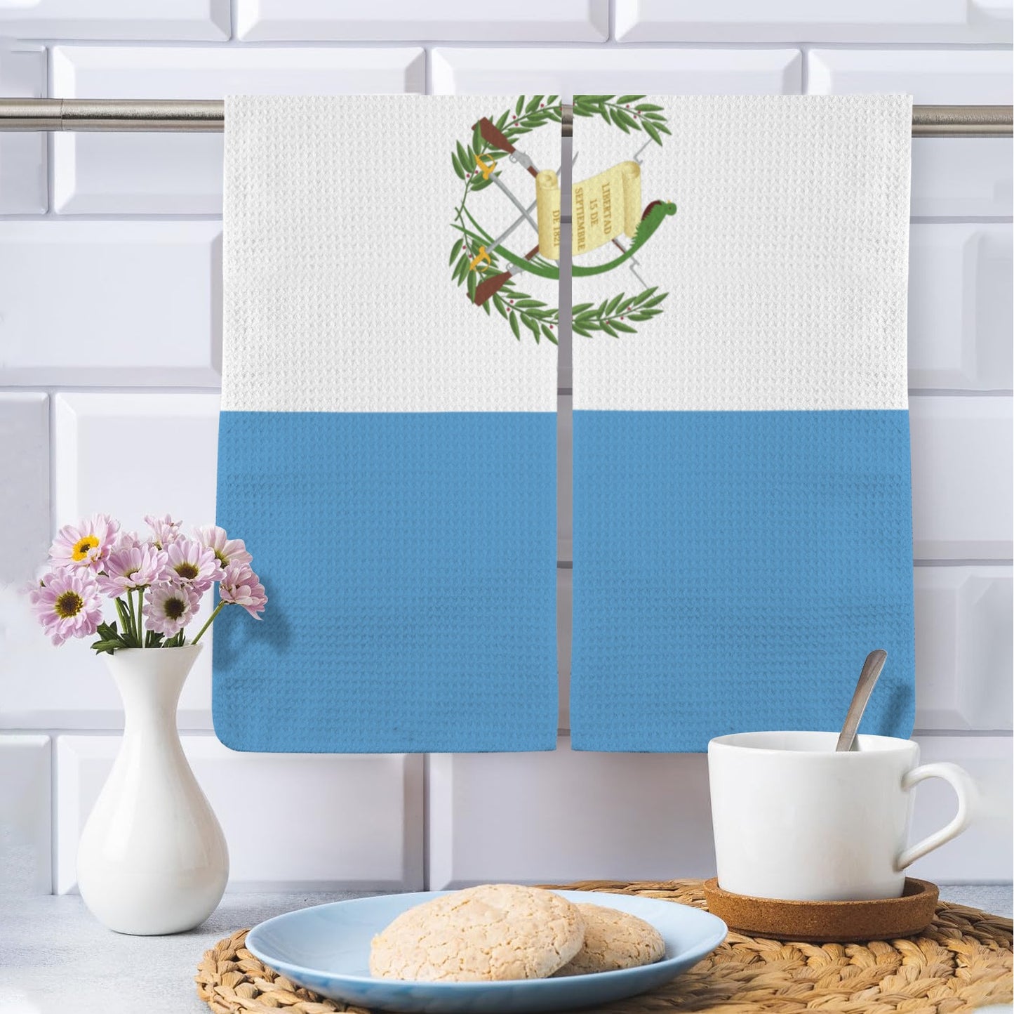 Guatamala Flag Inspired Kitchen Towel 40X60cm (Pack of 2) (Made in the USA)