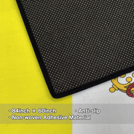 Vatican City Flag Inspired 84x60 Inch Area Rug with Black Binding (Made in the USA)