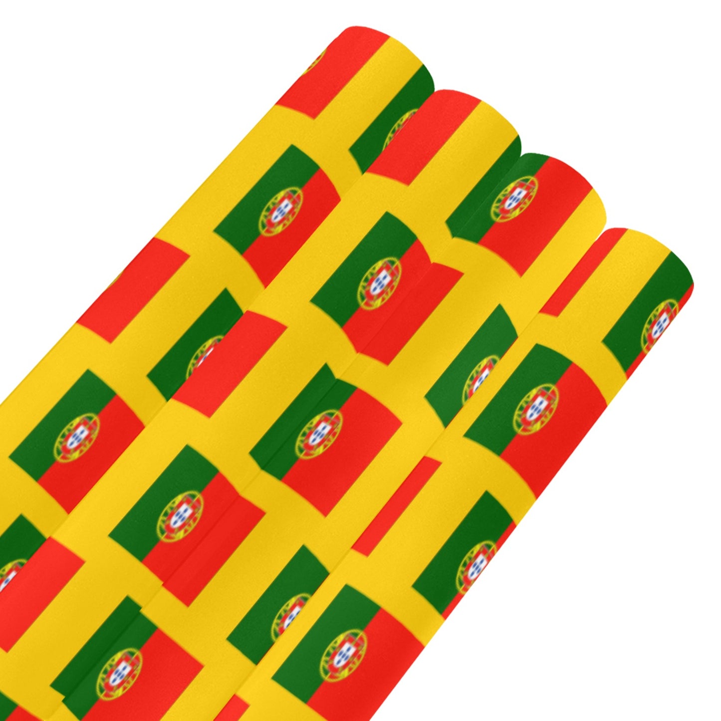 Portugal Flag Inspired Custom Gift Wrapping Paper 58"x 22.5" (4 Rolls)
