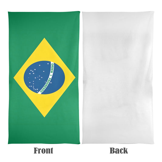 Brazil Flag Inspired Beach Towel (Made in the USA)