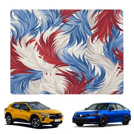 USA/American Flag Inspired Feather Pattern Car Trunk Mat 100 × 75 cm / 39.4 × 30 in Printed in the USA