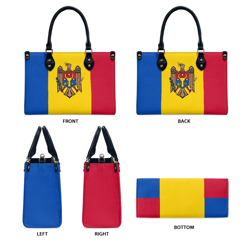Moldova Flag Bag With Bravado – PU Leather Purse for Daily Stride - Luv My Flag