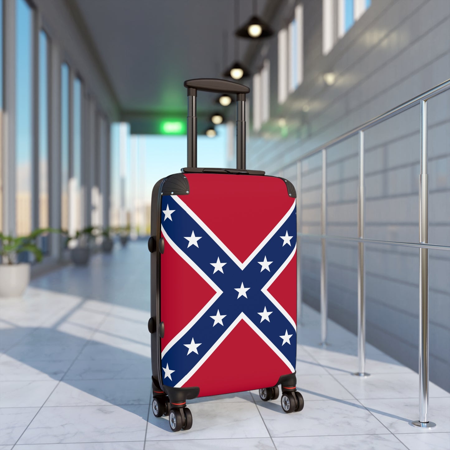 Confederate Battle Flag Inspired Suitcase