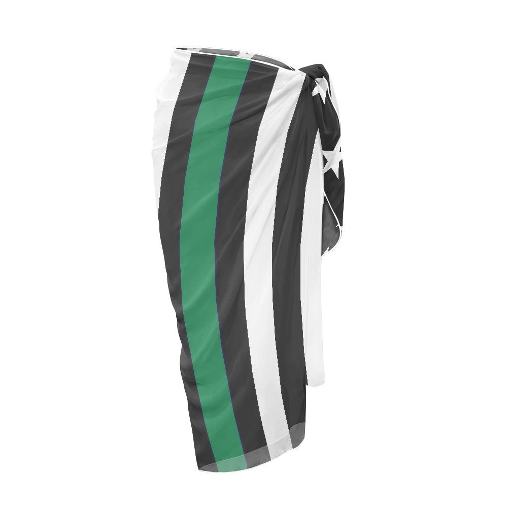 Thin Green Line Flag Inspired Bikini Cover-Up Style-1