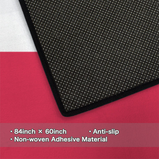 Poland Flag Inspired 84x60 Inch Area Rug with Black Binding (Made in the USA)