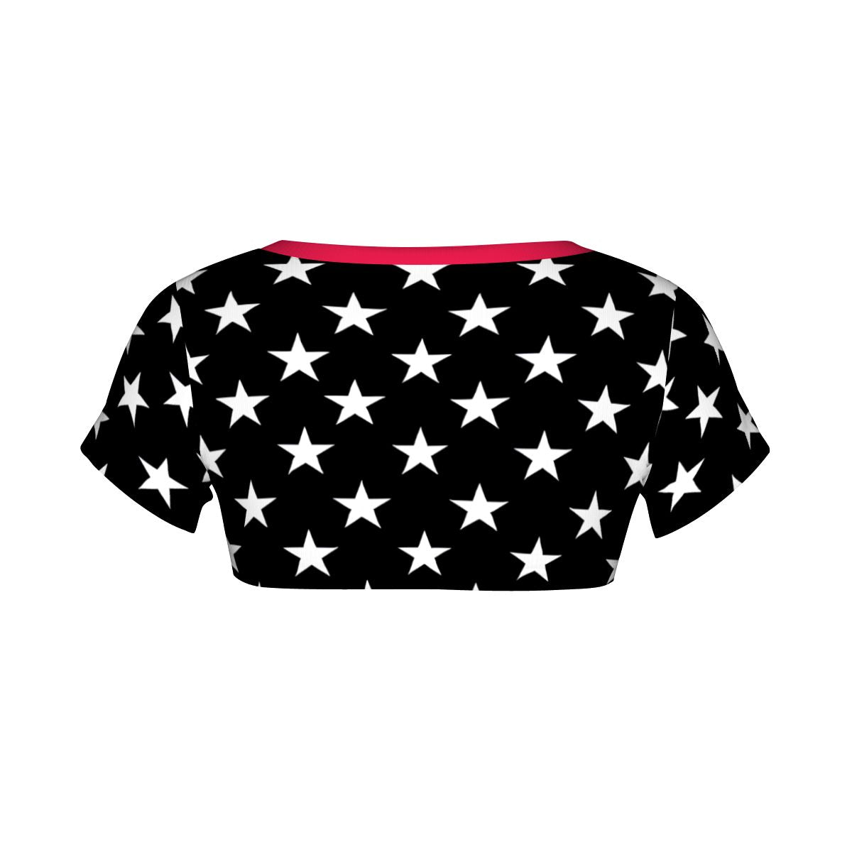 Thin Red Line Flag Inspired Women's 1/2 Cut Short Sleeve T-Shirt