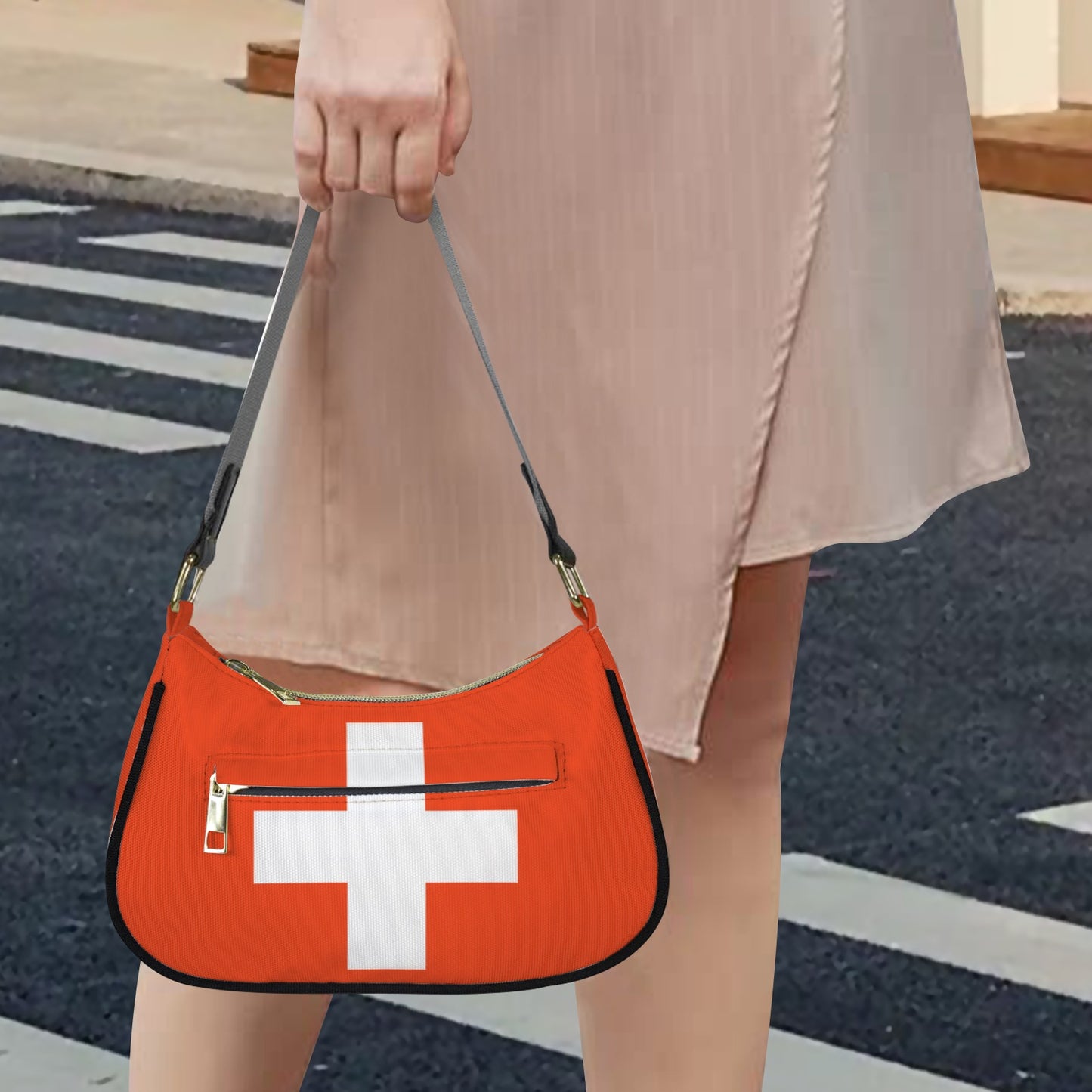 Switzerland Flag Inspired Women's Shoulder Bag