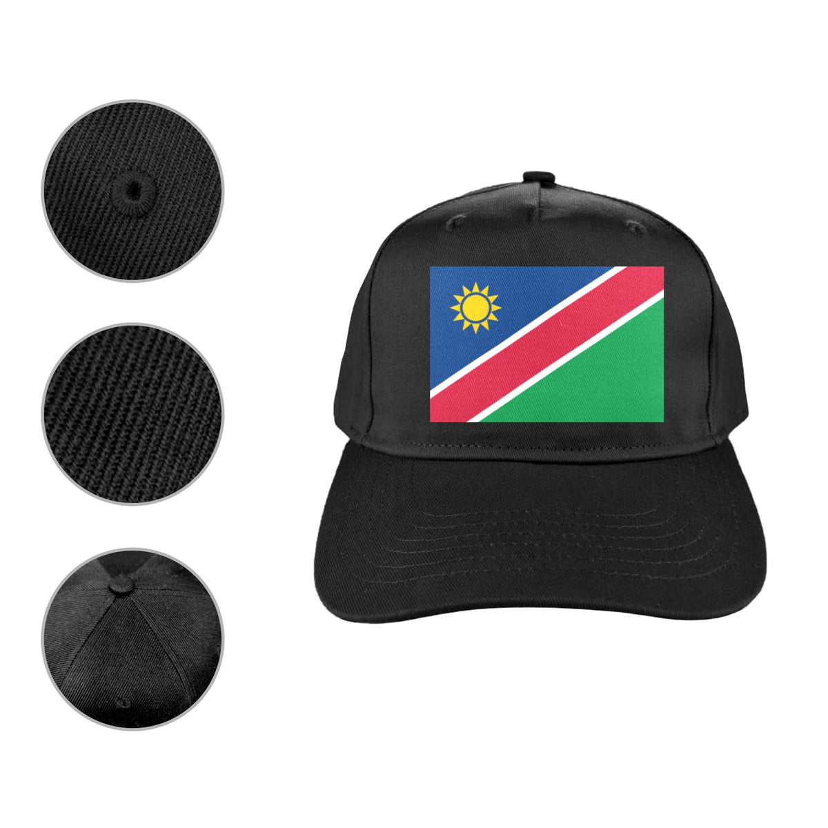 Namibia Flag Inspired Baseball Cap | Printed in the USA