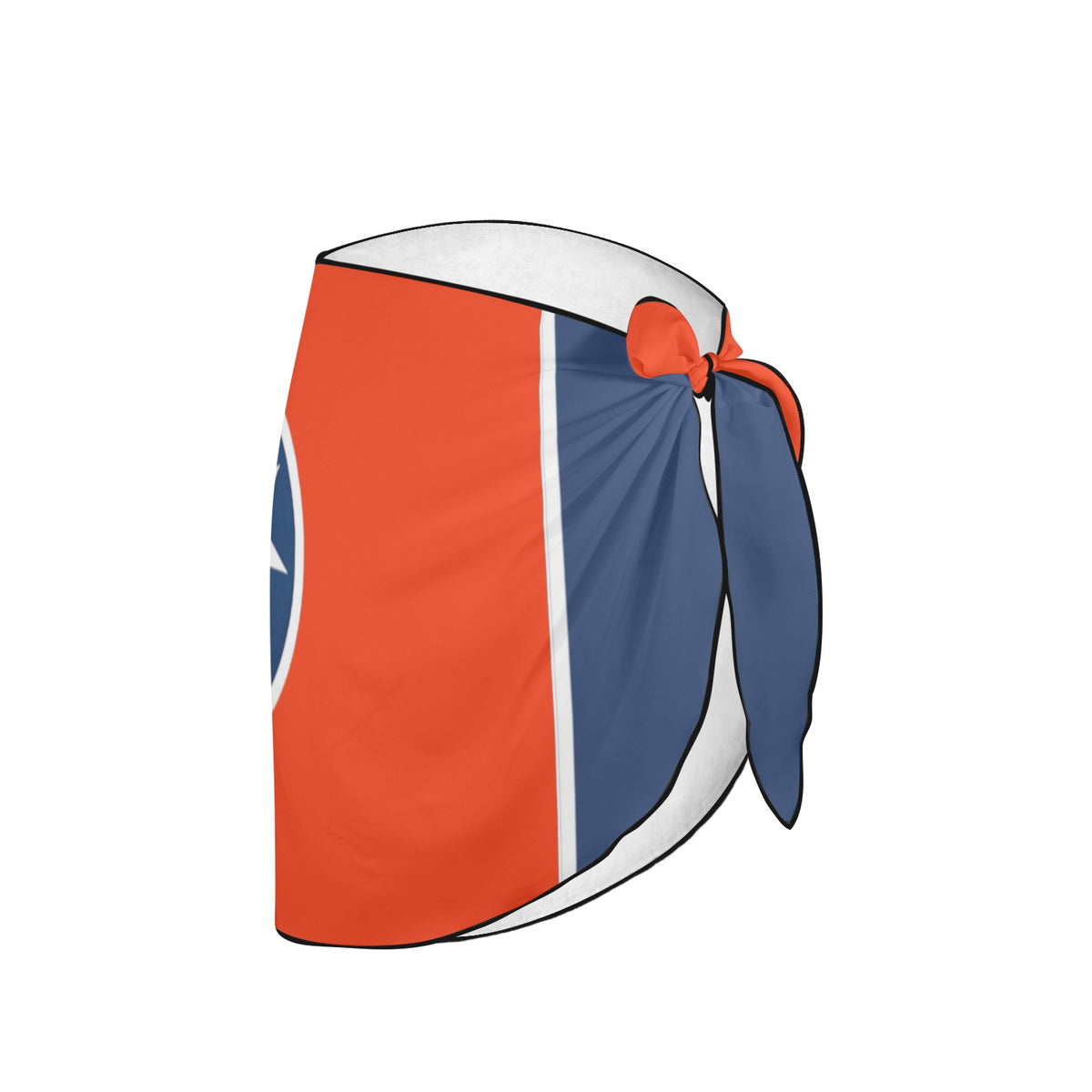 Tennessee Flag Inspired Beach Sarong Wrap (Printed in the USA)