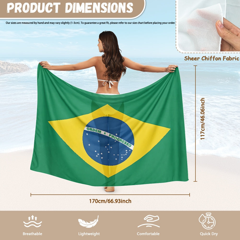 Brazil Flag Inspired Bikini Cover-Up