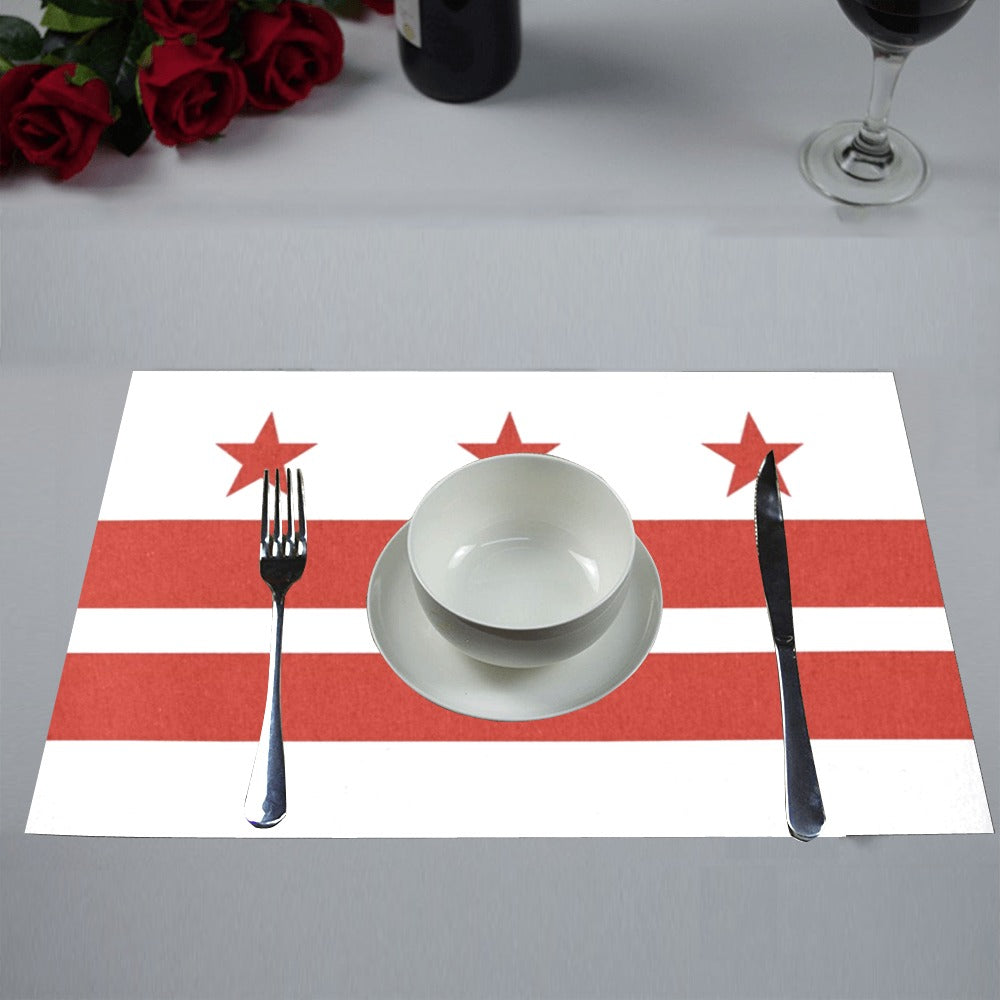 Washington DC Flag Placemats 12" x 18" (Set of 6)