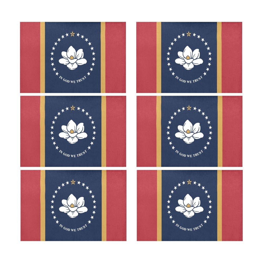Mississippi Flag Placemats 12" x 18" (Set of 6)