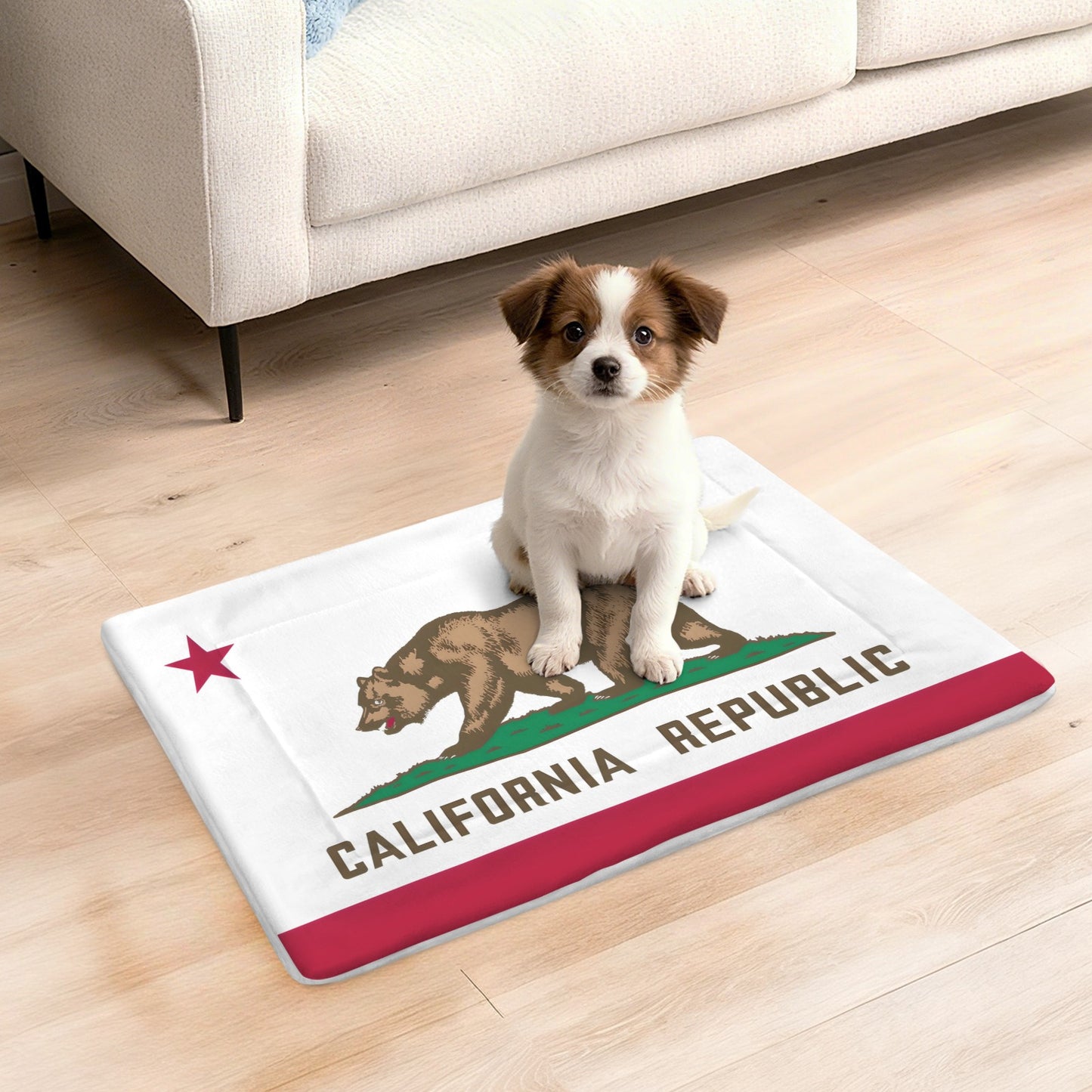 California Flag Inspired Pet Mat 25x18inch (Made in the USA)