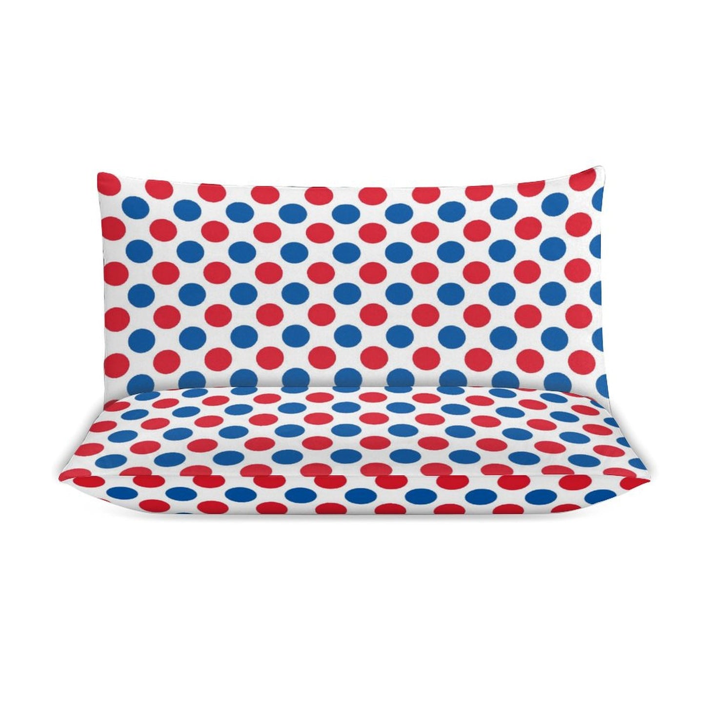USA/American Flag Inspired Polka Dot Pattern 3-Piece Bedding Set (1 Duvet Cover + 2 Pillow Shams) – 102"×90"