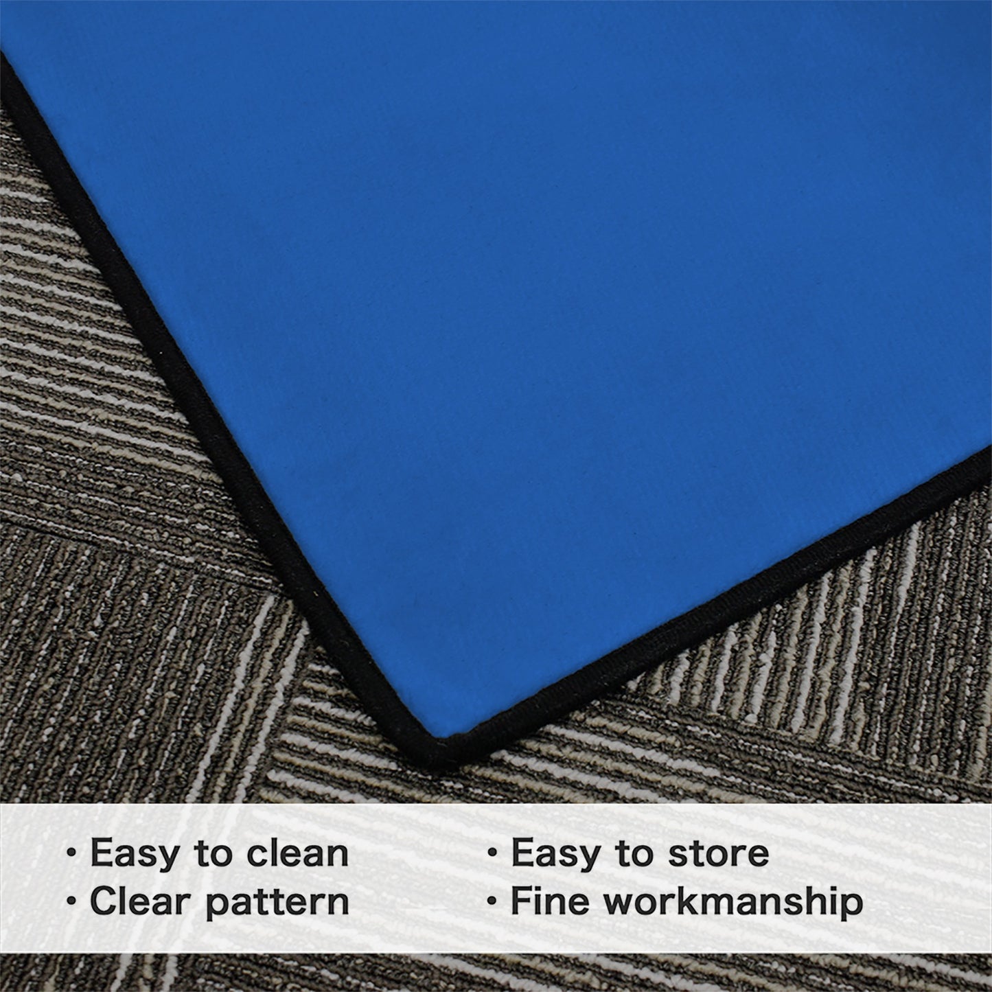 El Salvador Flag Inspired 84x60 Inch Area Rug with Black Binding (Made in the USA)