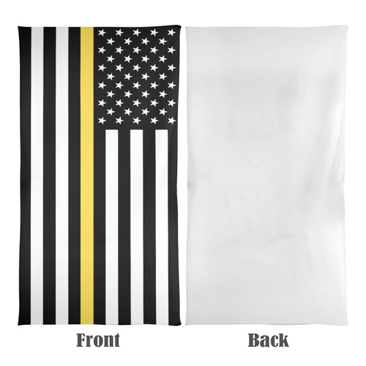 Thin Gold Line Flag Beach Towel 31"x71" (Made in USA)