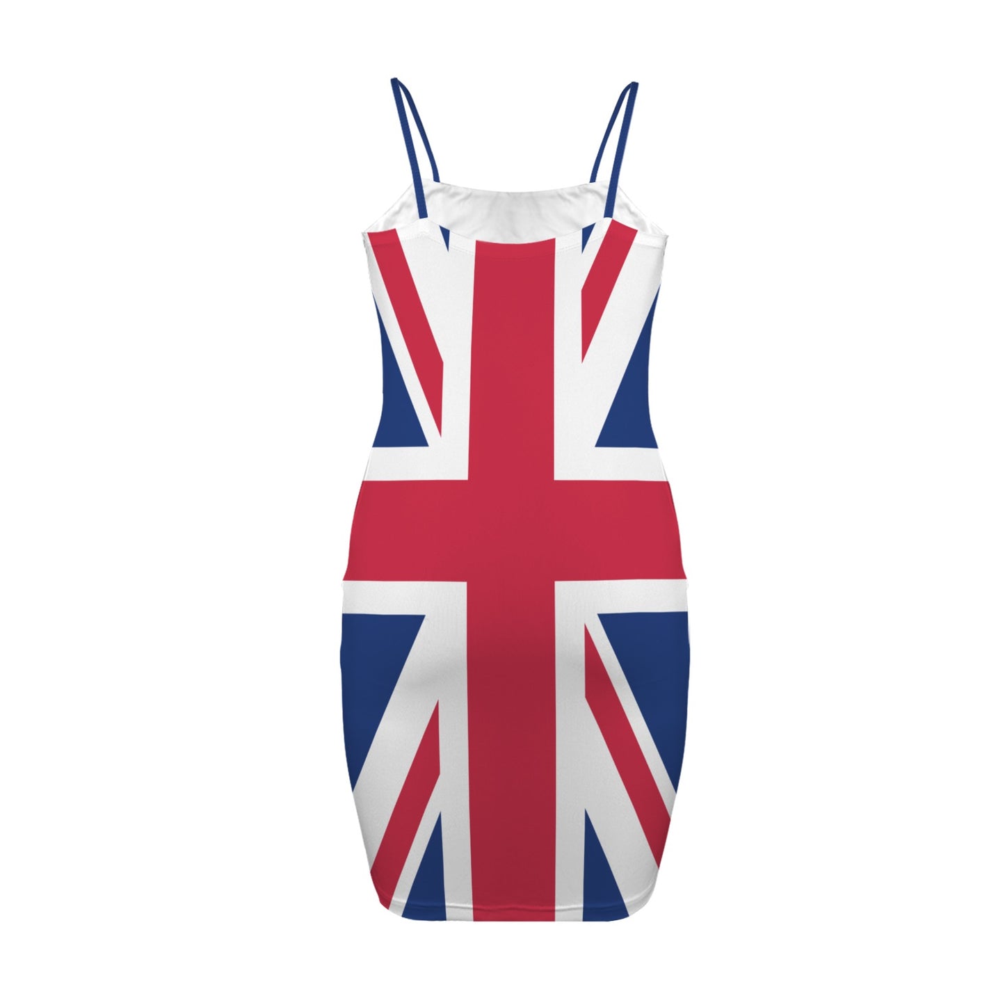 [Brand] dress with Union Jack design and spaghetti straps.