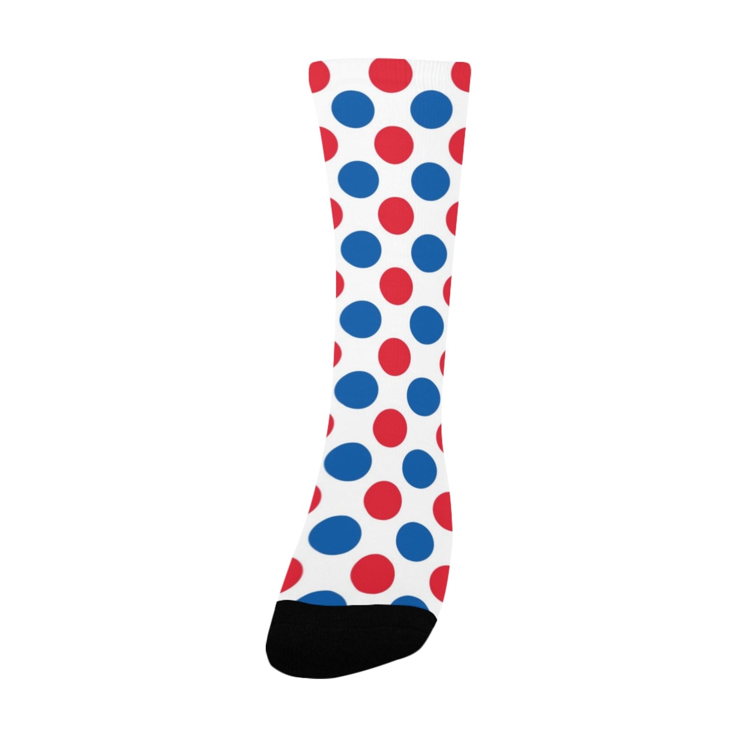 USA/American Flag Inspired Polka Dot Pattern Women’s Custom Socks Made in the USA