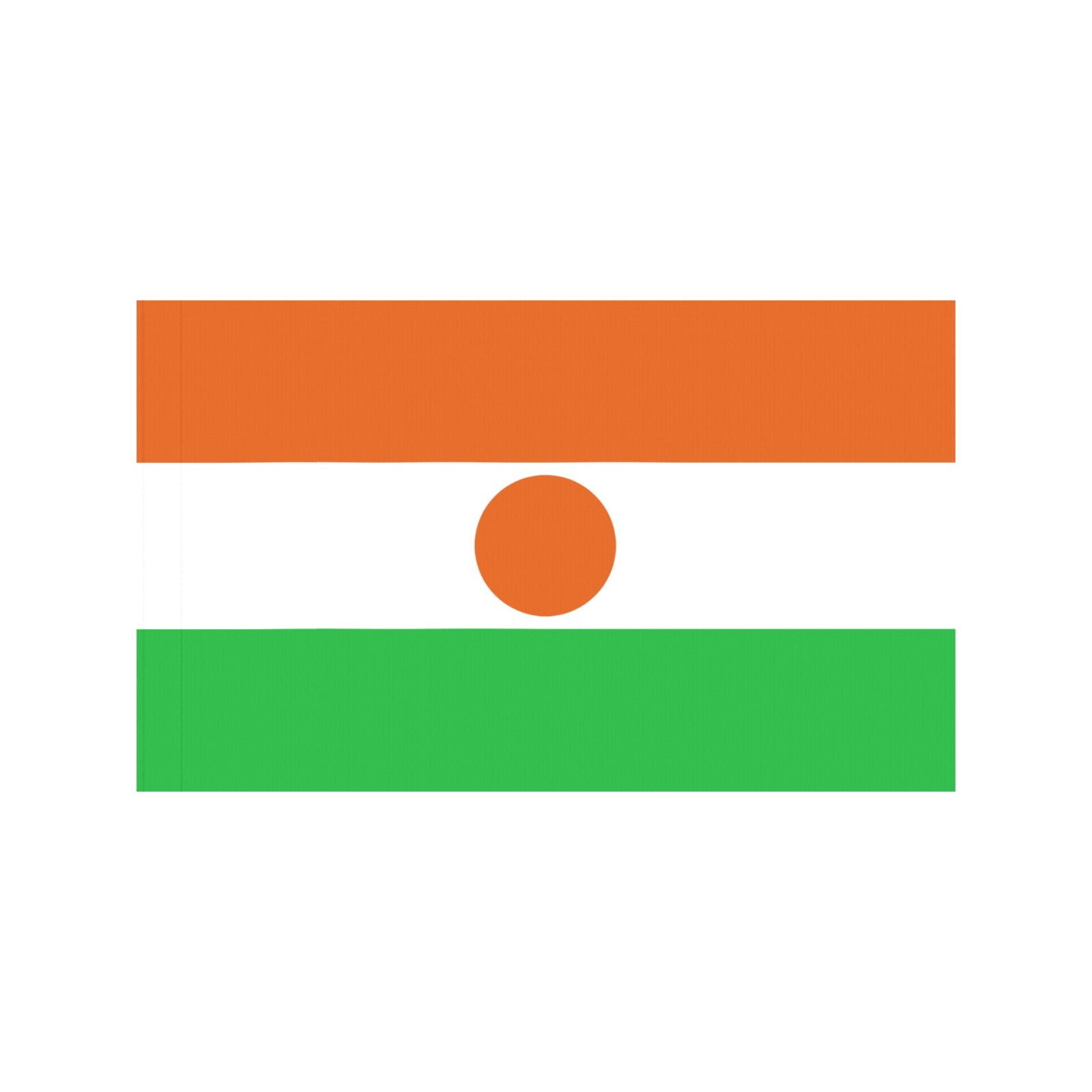 Luv My Flag: Niger flag with orange, white, green stripes.