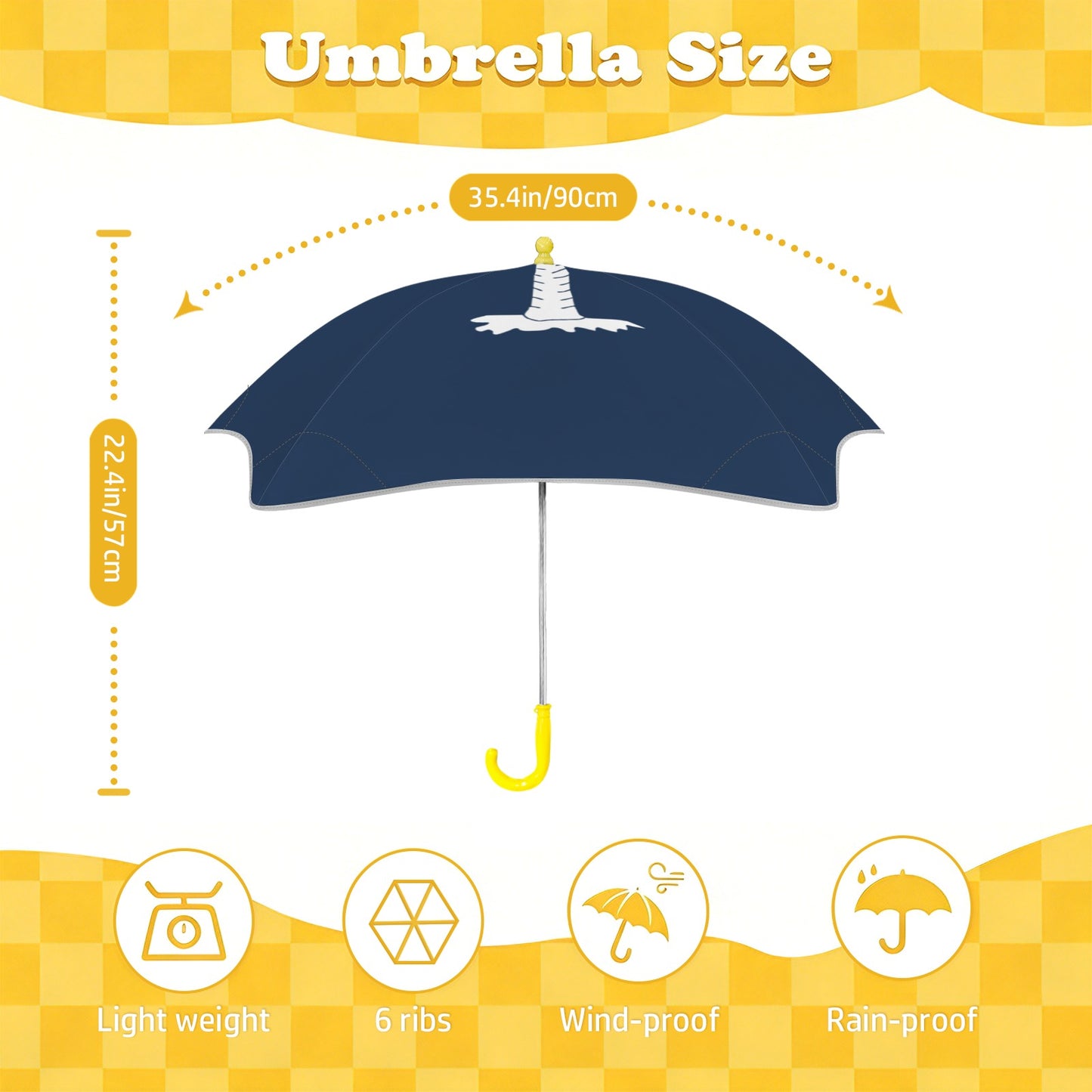 South Carolina Flag Inspired Kids Safe Round Corner Umbrella