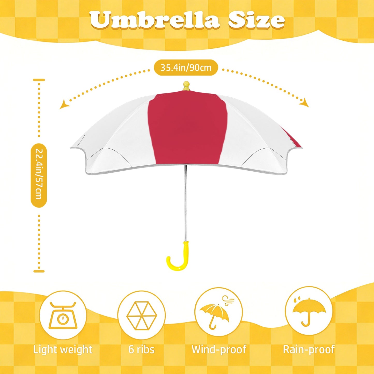 England Flag Inspired Kids Safe Round Corner Umbrella