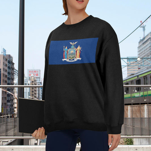 New York Flag Unisex Fleece Sweatshirt (Made in the USA)