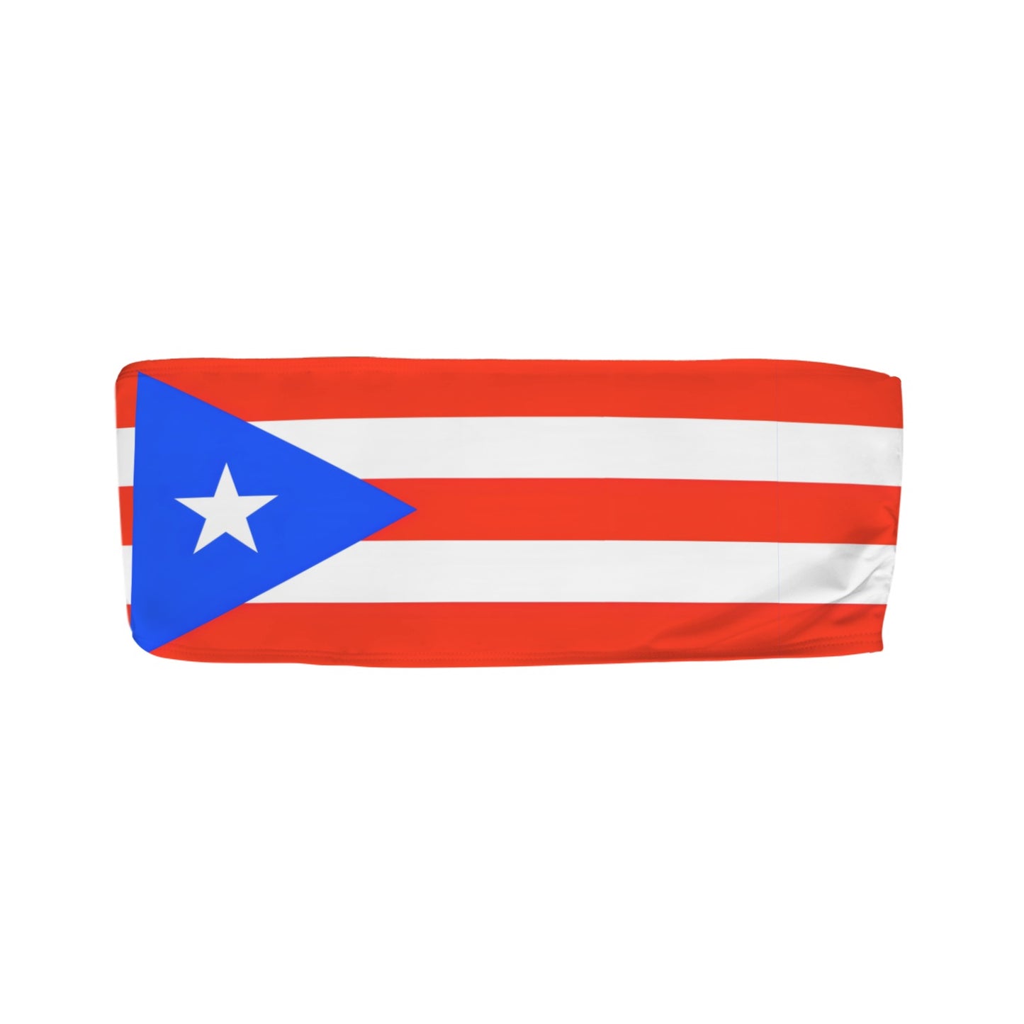 Puerto Rico Flag Inspired Bandeau Tube Bikini Top