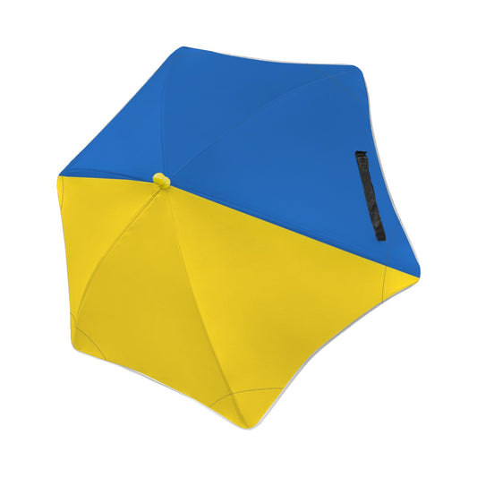 Ukraine Flag Inspired Kids Safe Round Corner Umbrella