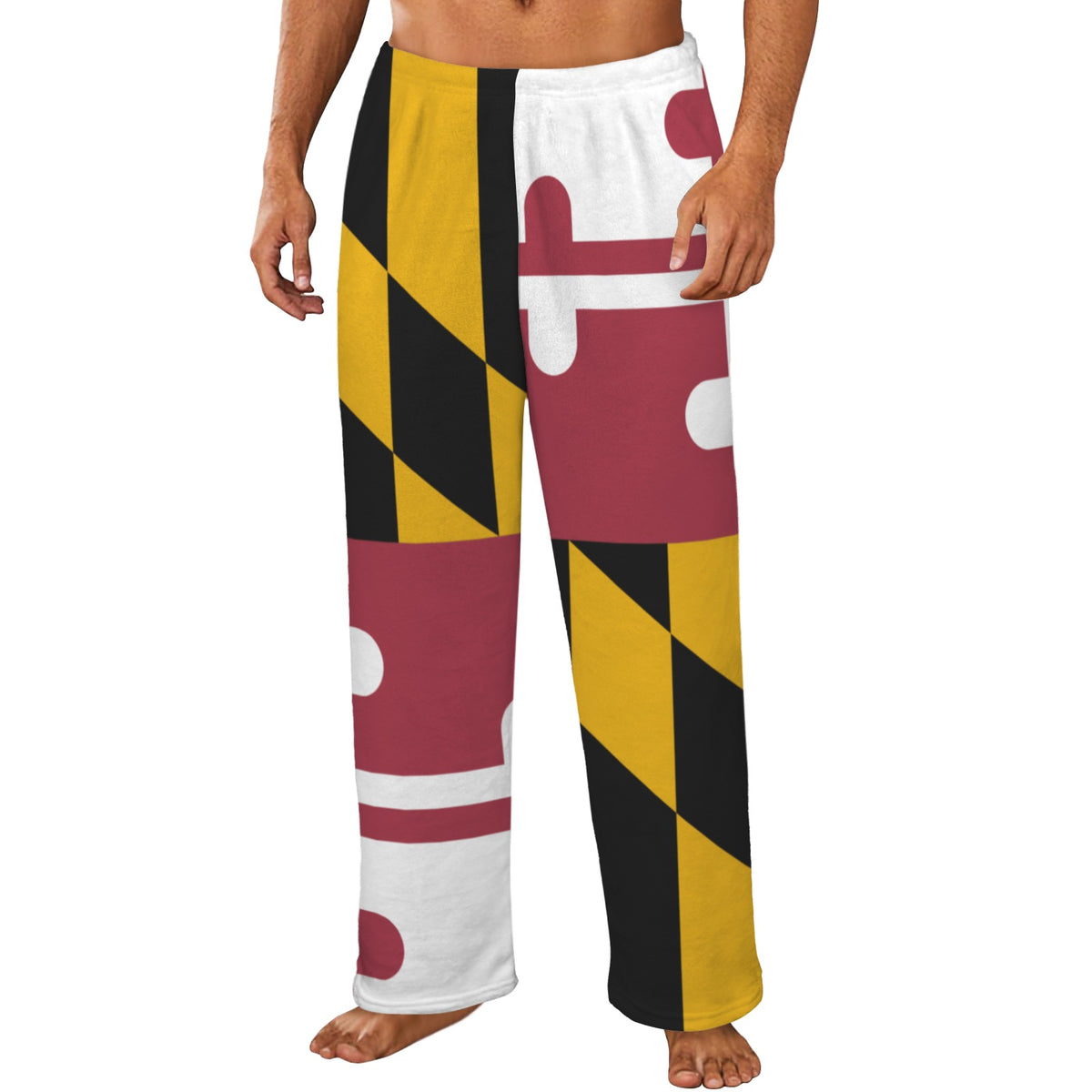 Maryland Flag Inspired Men's Flannel Pajama Trousers Printed in the USA