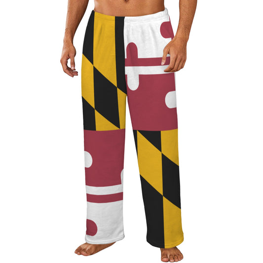 Maryland Flag Inspired Men's Flannel Pajama Trousers Printed in the USA