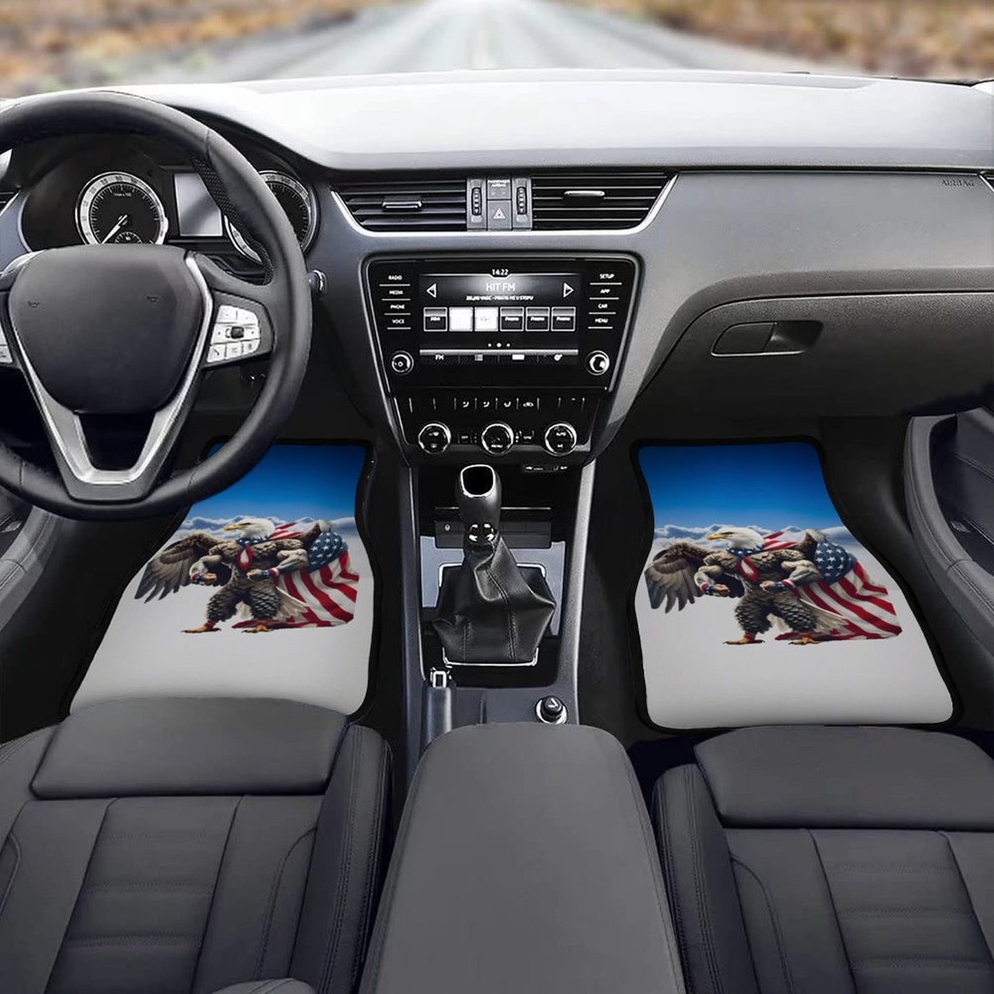 USA/American Flag Inspired Eagle In the Clouds Car Floor Mats(4pcs)