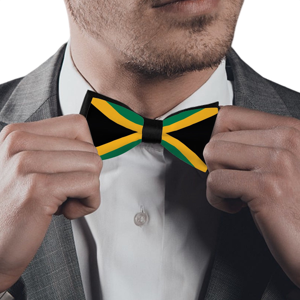 Jamaica Flag Inspired Bow Tie – Look Sharp, Show your Columbian Pride