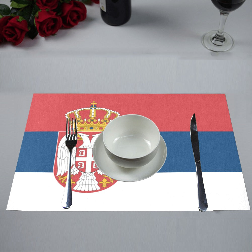 Serbia Flag Placemats 12" x 18" (Set of 6)