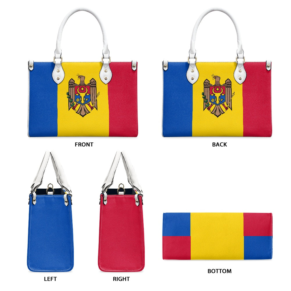 Moldova Flag Bag With Bravado – PU Leather Purse for Daily Stride - Luv My Flag