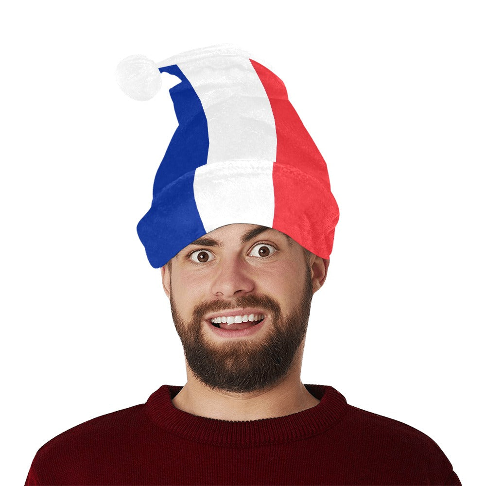 France Flag Christmas Santa Hat