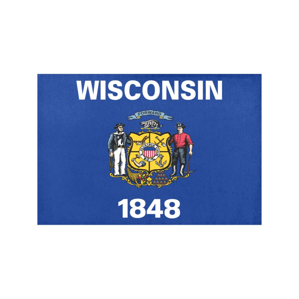 Wisconsin Flag Placemats 12" x 18" (Set of 6)