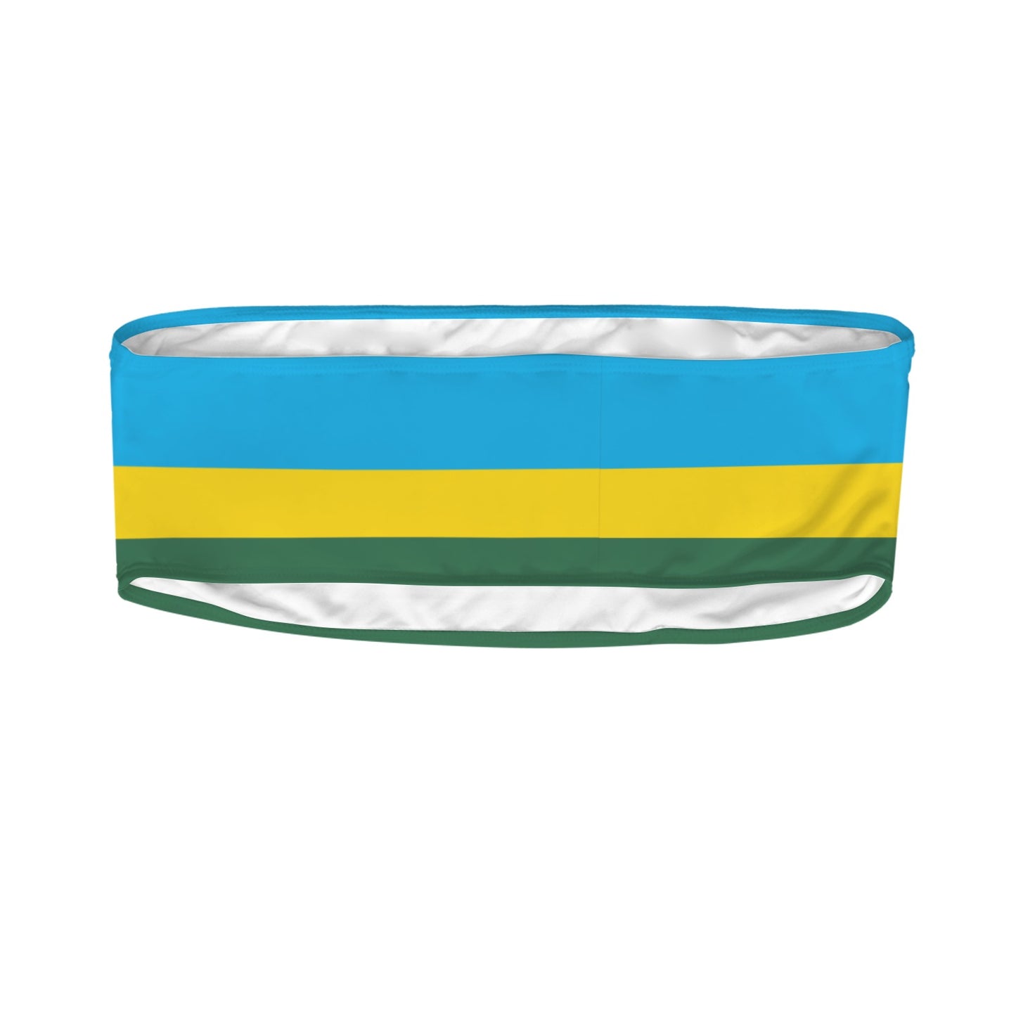 Rwanda Flag Inspired Bandeau Tube Bikini Top