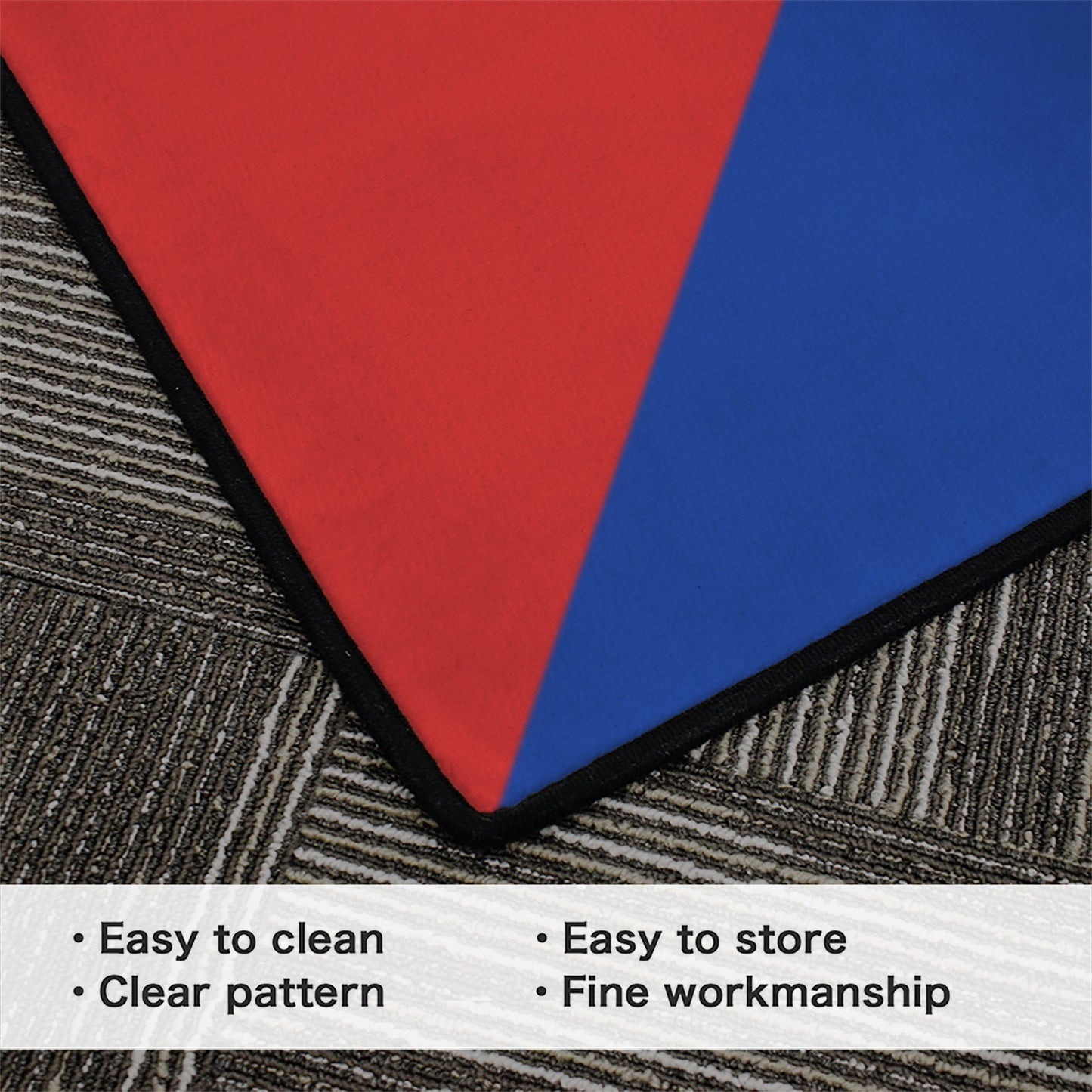 Cuba Flag Inspired 84x60 Inch Area Rug with Black Binding (Made in the USA)