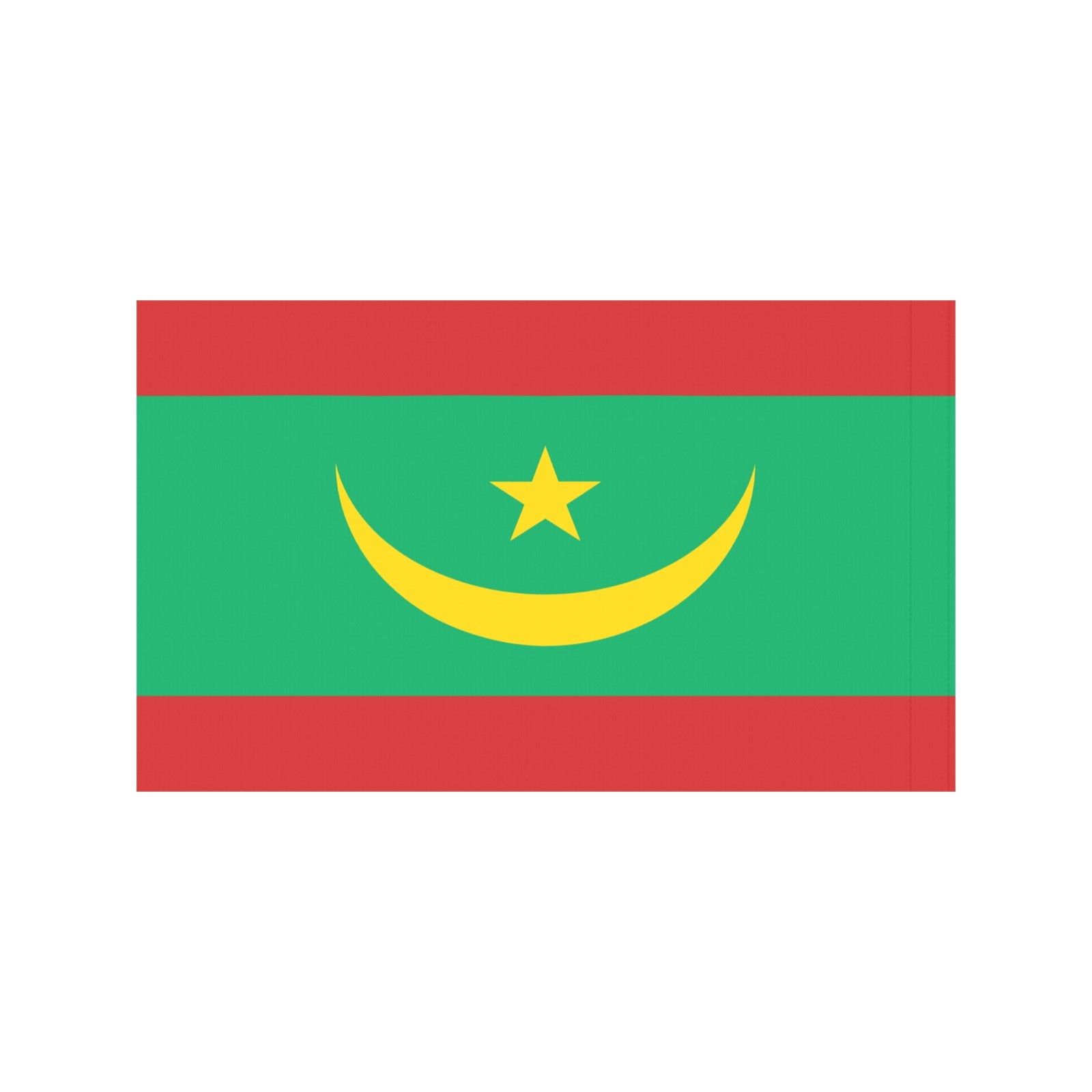 Luv My Flag: Mauritania flag with crescent and star.