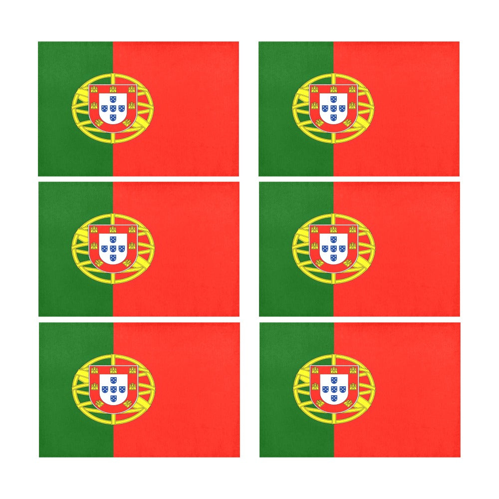 Portugal Flag Placemats 12" x 18" (Set of 6)