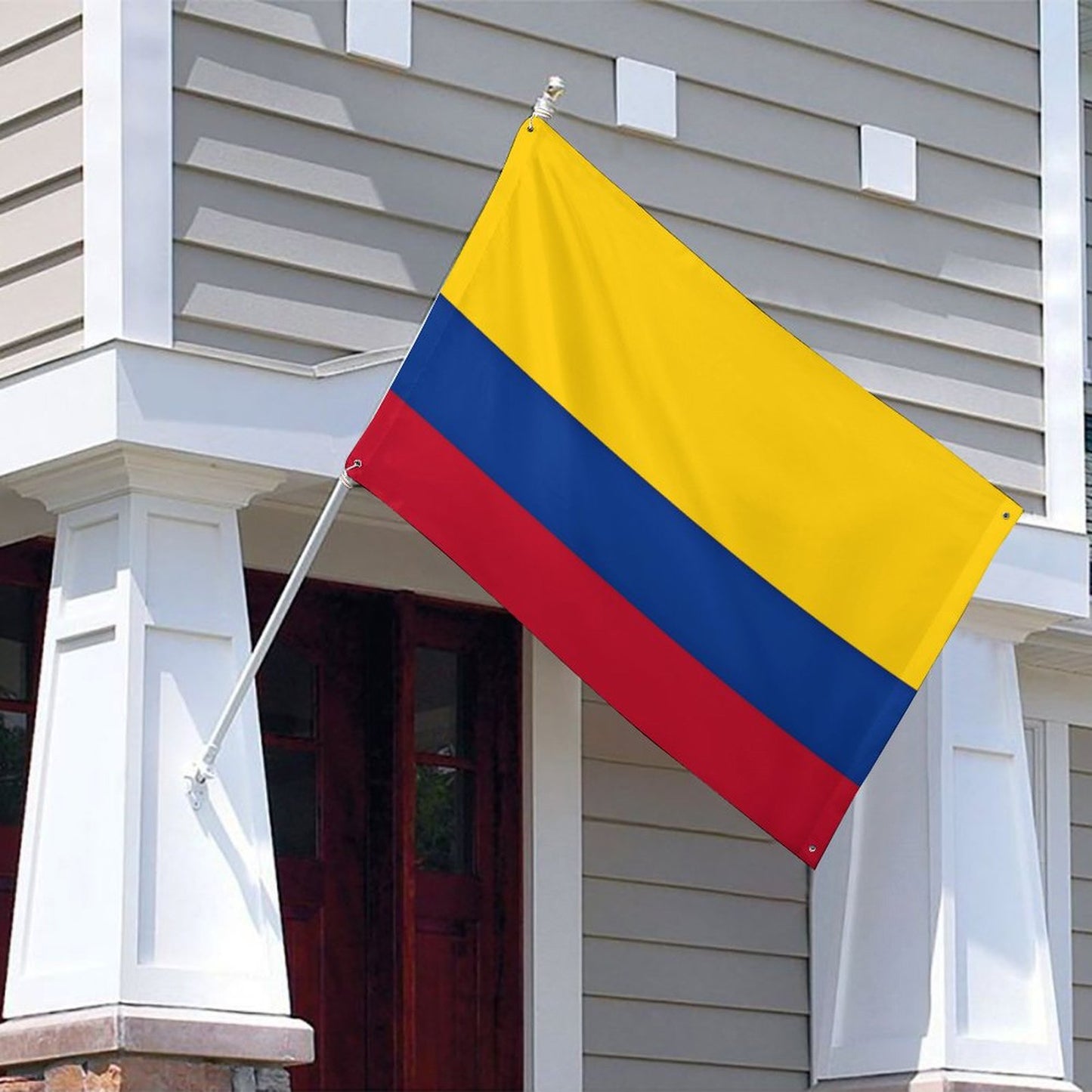 Colombia Flag Inspired Wall Mount Flag with Four Grommets (35x59 in)