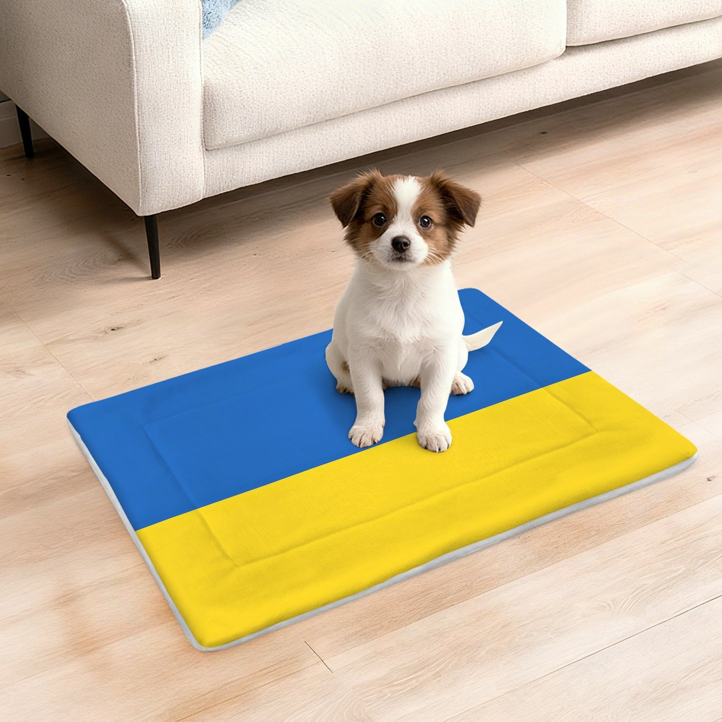Ukraine Flag Inspired Pet Mat 25x18inch (Made in the USA)