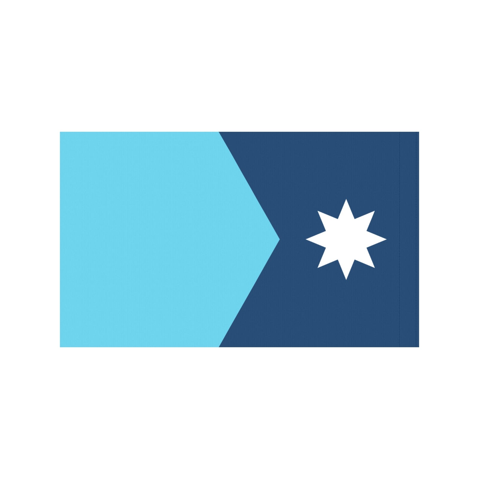 Luv My Flag design with blue arrow, white star.