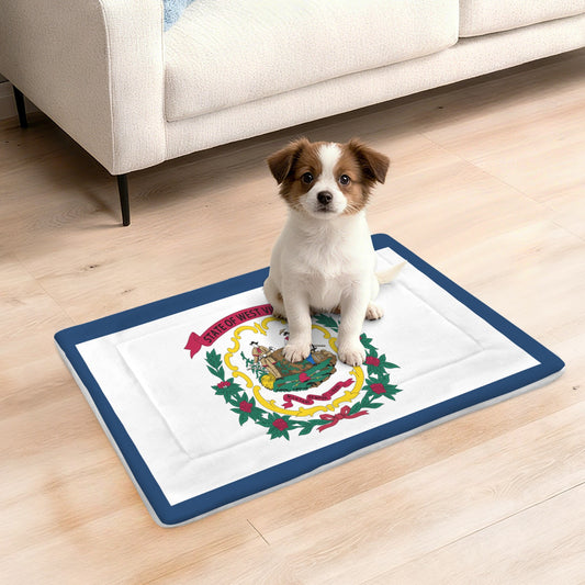 West Virginia Flag Inspired Pet Mat 25x18inch (Made in the USA)