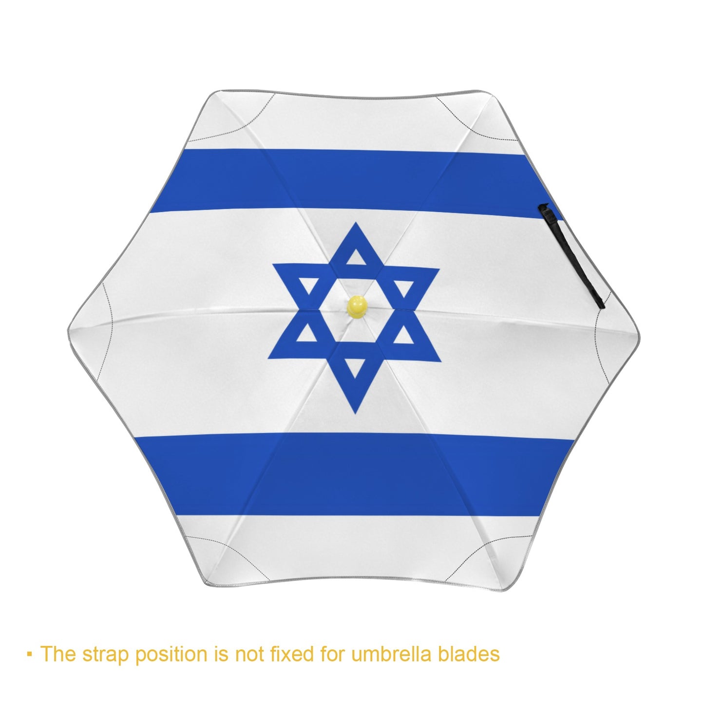 Israel Flag Inspired Kids Safe Round Corner Umbrella