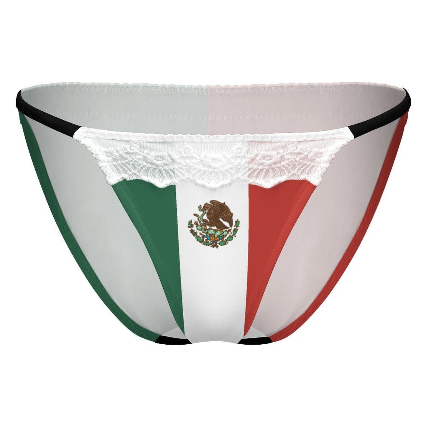 Mexico Flag Inspired Lace Trim Underwear