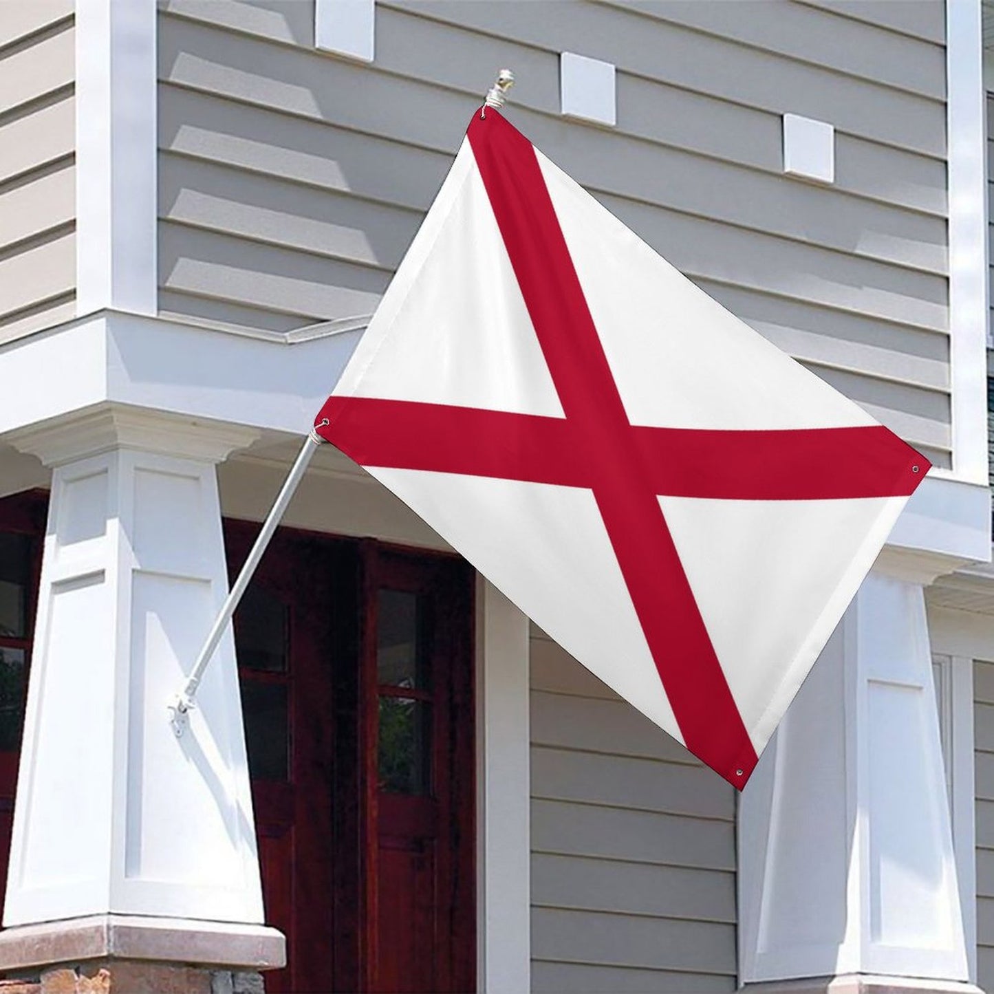 Alabama Flag Inspired Wall Mount Flag with Four Grommets (35x59 in)