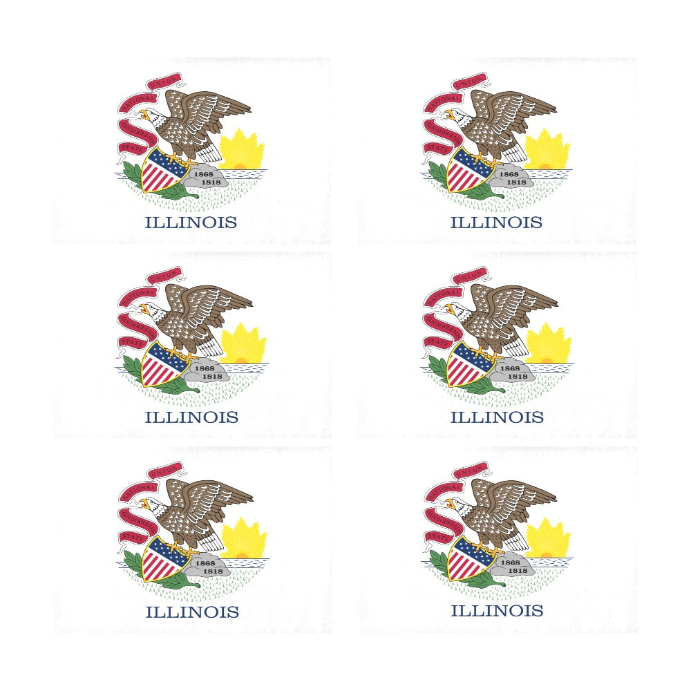 Illinois Flag Placemats 12" x 18" (Set of 6)