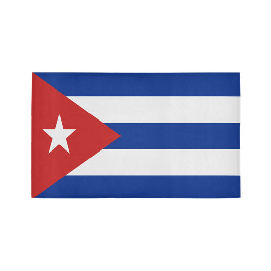 Cuba Flag Inspired Doormat 30" x 18" (Sponge Material)